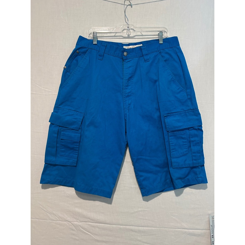 Regal Wear Mens Blue Cargo Shorts Size 38 Cotton Blend Utility Streetwear 2537